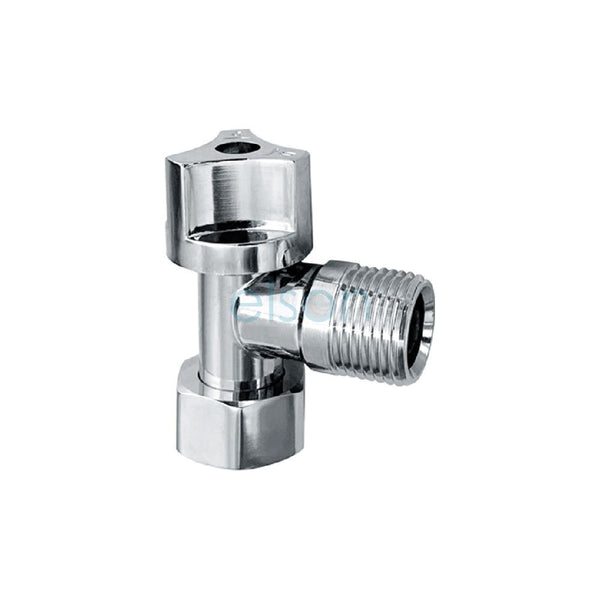 1/4 Turn Mini Cistern Tap With Non Return Valve Chrome Loose Nut