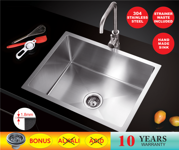 700*450*220 Handmade Stainless Steel Under/Topmount Kitchen Laundry Single Sink / 44HF7045