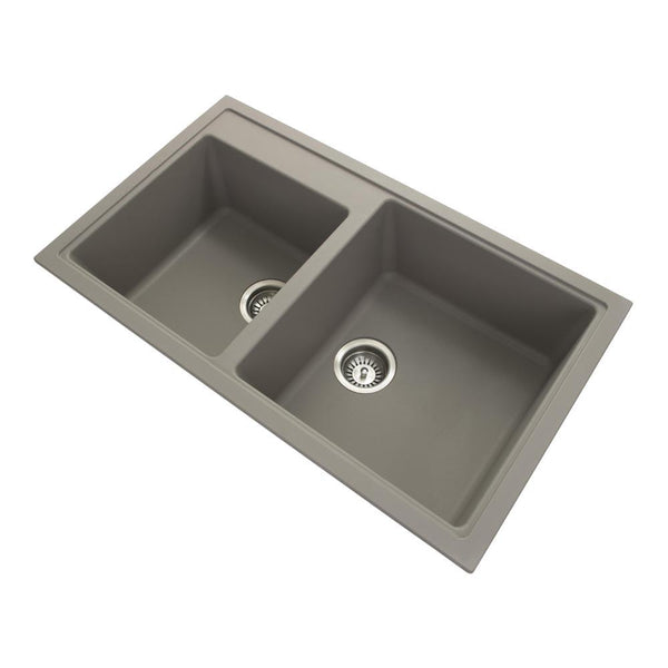 860x500x205mm Carysil Double Bowl Granite Kitchen Sink Top/Flush/Under Mount