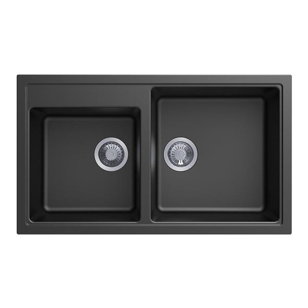 860x500x205mm Carysil Double Bowl Granite Kitchen Sink Top/Flush/Under Mount