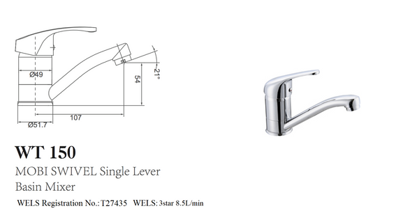 MOBI Swivel Basin Mixer