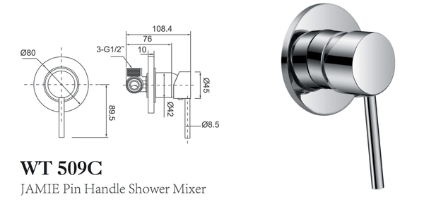 JAMIE Pin Handle Shower Mixer