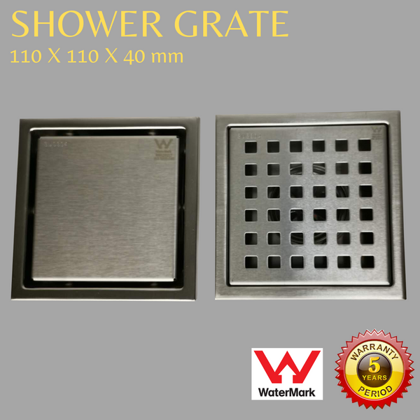 Shower Grate - Insert Drain - 110x110x40mm