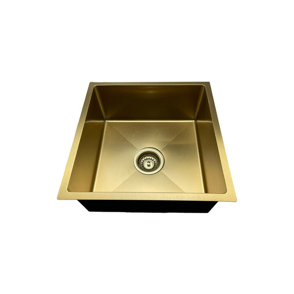 600*450*220 Brushed Gold Single Bowl Laundry Kitchen Sink Top/Under Mount Basin / 44HF6045G