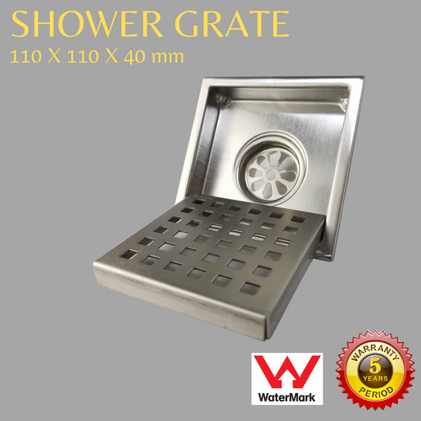 Shower Grate - Insert Drain - 110x110x40mm