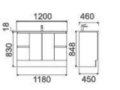 NUTRO LUX 1200mm Freestanding Vanity